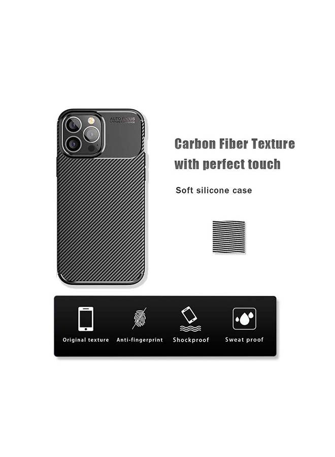 Theodor Carbon Fiber Protective Case Cover For Apple iPhone 13 Pro Black - Image 4