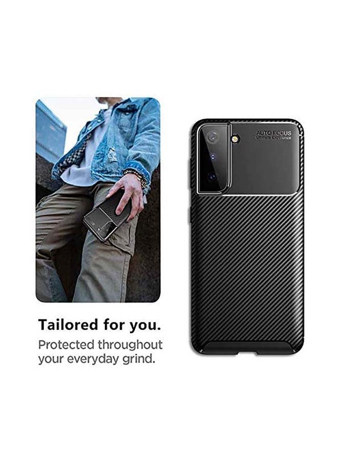 Theodor Carbon Fiber Protective Case Cover For Samsung Galaxy S21 Black - Image 2
