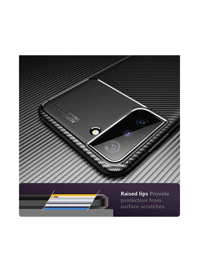 Theodor Carbon Fiber Protective Case Cover For Samsung Galaxy S21 Black - Image 4