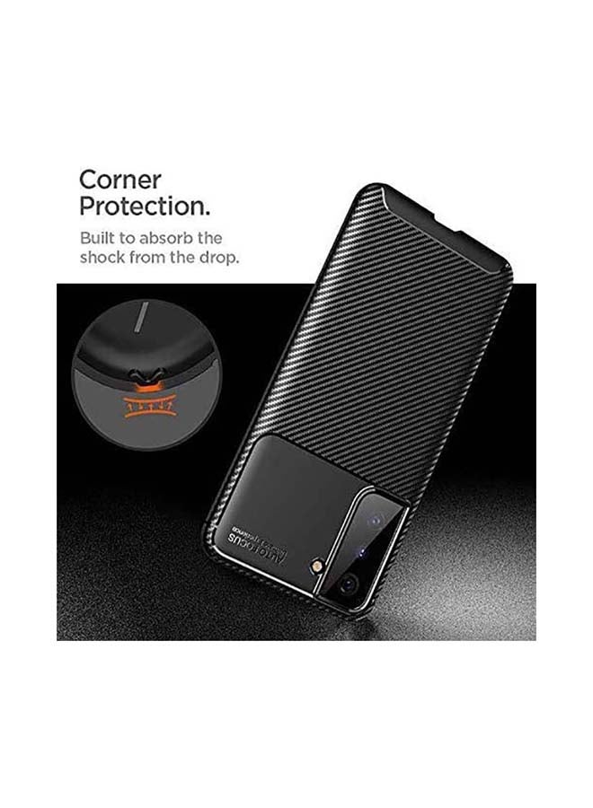 Theodor Carbon Fiber Protective Case Cover For Samsung Galaxy S21 Black - Image 5