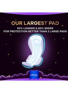 Always Dreamzz Pad Cool And Dry Maxi Thick Night Long Sanitary Pads With Wings 7 Count  - Image 3