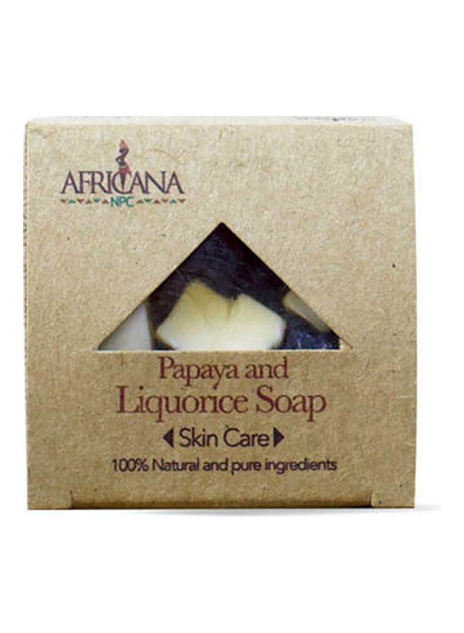 Africana Papaya And Liquorice Soap Multicolour 140grams