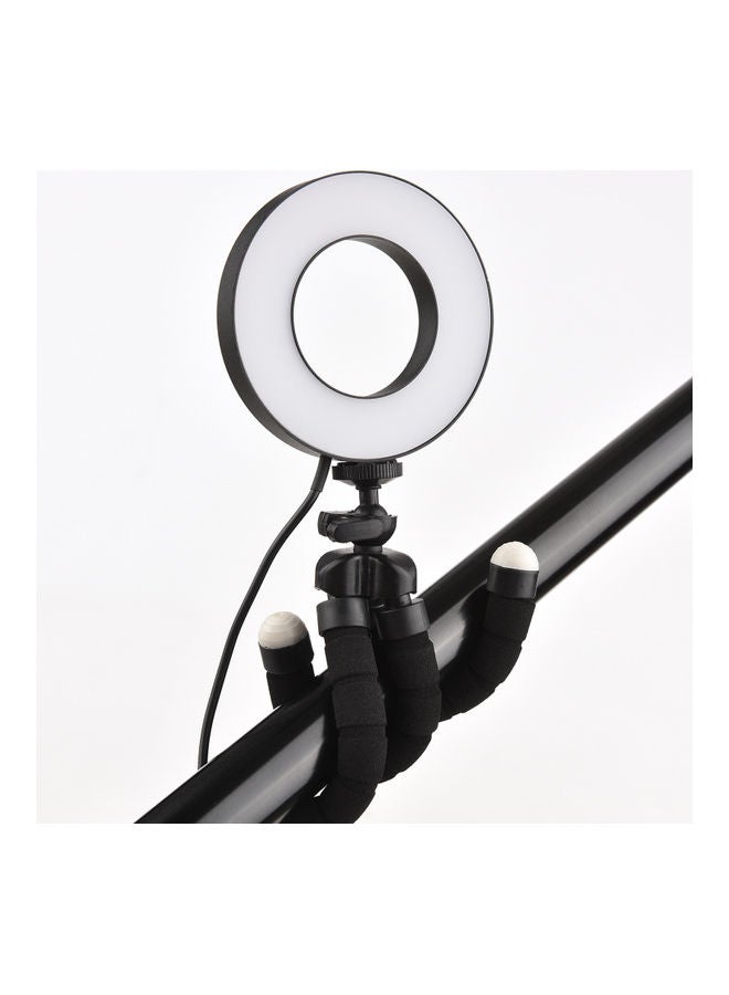 Photography Ring Light With Adjustable Tripod Black  - Image 3