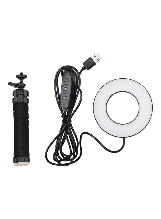 Photography Ring Light With Adjustable Tripod Black  - Image 4