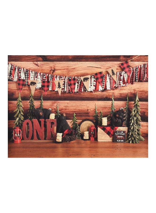 Photography Background with Wood Floor Photo Studio Prop for Portrait and Party Decoration 2.1 x 1.5m Multicolour - Image 1