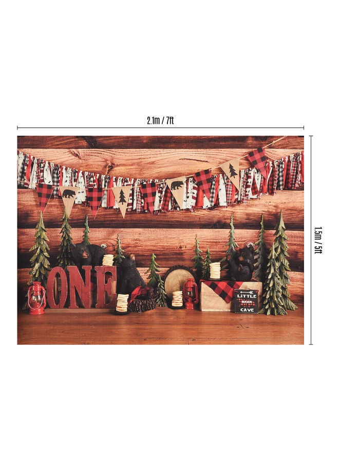 Photography Background with Wood Floor Photo Studio Prop for Portrait and Party Decoration 2.1 x 1.5m Multicolour - Image 4