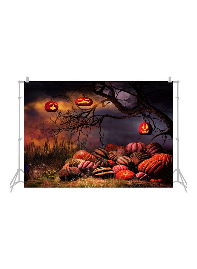 Generic - Halloween Theme Portrait Photography Background with Pumpkin Pattern Multicolour - Image 1