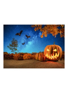 Generic Halloween Theme Portrait Photography Background with Pumpkin Pattern Multicolour  - Image 1