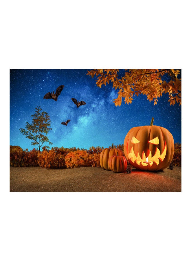 Generic - Halloween Theme Portrait Photography Background with Pumpkin Pattern Multicolour - Image 1