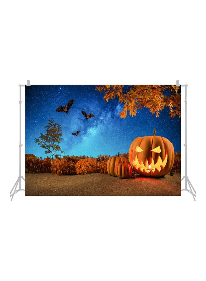 Generic - Halloween Theme Portrait Photography Background with Pumpkin Pattern Multicolour - Image 1