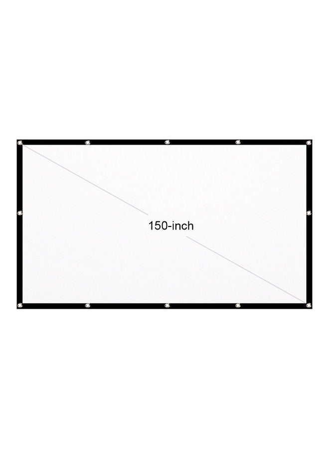 150-Inch Portable Foldable Thick Durable HD 16:9 Projection Screen V7736-150-V White/Black - v1634210020/N51359354A_1