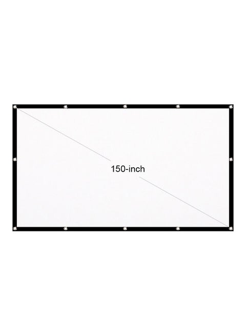 150-Inch Portable Foldable Thick Durable HD 16:9 Projection Screen V7736-150-V White/Black