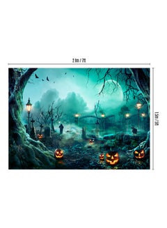 Generic Halloween Theme Portrait Photography Background with Pumpkin Pattern Multicolour  - Image 2