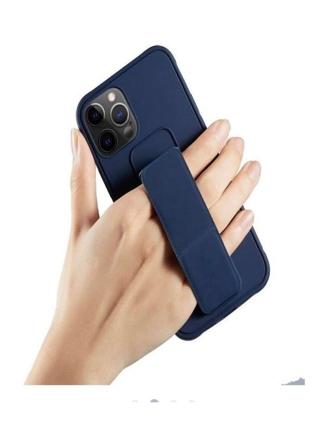 Protective Cover With Back Strap Grip Stand For Apple iPhone 13 Pro Max Blue - Image 2