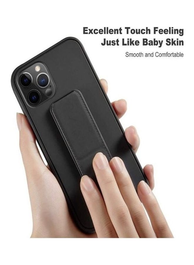 غطاء حماية واق مع مسند بحزام خلفي لهاتف آيفون 13 برو ماكس أسود - Image 2