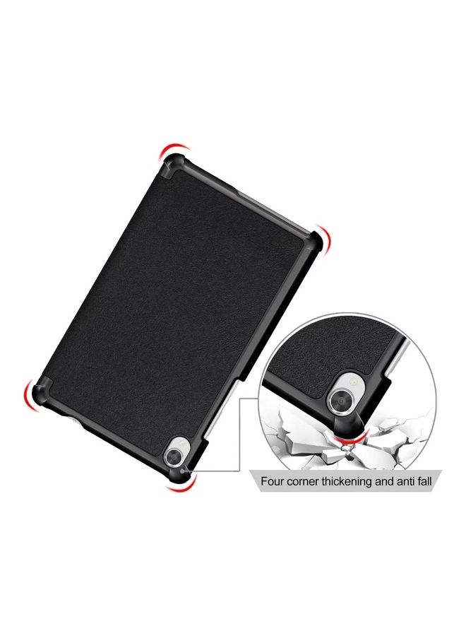 Slim Light Trifold Stand Hard Shell Folio Case Cover for Lenovo Tab M8 Black - Image 2