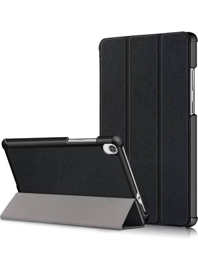 Slim Light Trifold Stand Hard Shell Folio Case Cover for Lenovo Tab M8 Black - Image 1