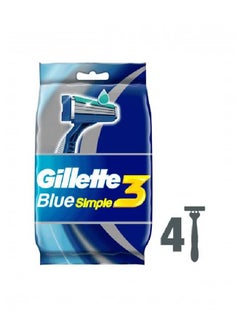 4-Piece Simple3 Razor Blue