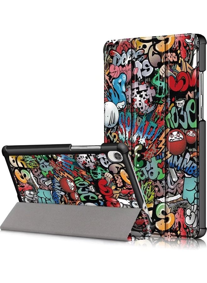 Slim Light Trifold Stand Hard Shell Folio Case Cover for Lenovo Tab M8 Multicolour  - Image 1