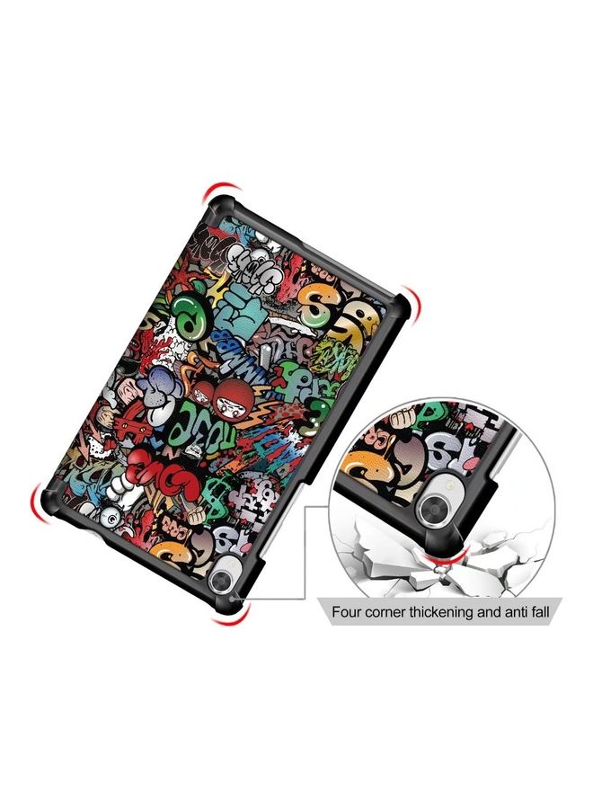 Slim Light Trifold Stand Hard Shell Folio Case Cover for Lenovo Tab M8 Multicolour  - Image 2