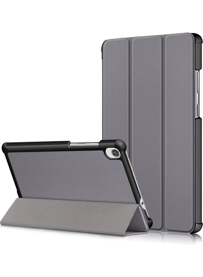 Slim Light Trifold Stand Hard Shell Folio Case Cover for Lenovo Tab M8 Grey - Image 1