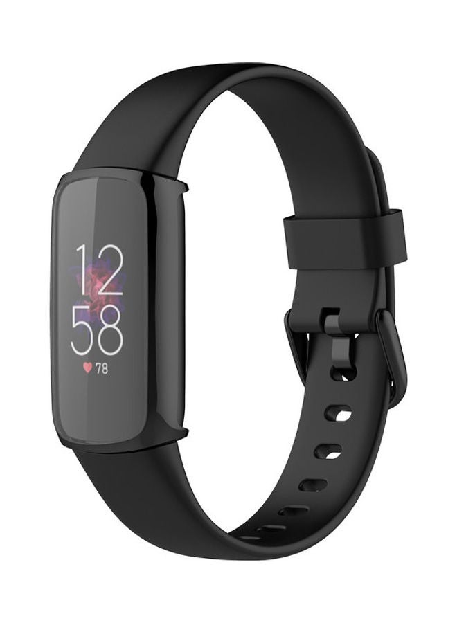 فيت مي طقم غطاء حماية كامل لساعة فيتبيت لوكس مكون من 3 قطع شفاف/أسود/فضي - Image 2