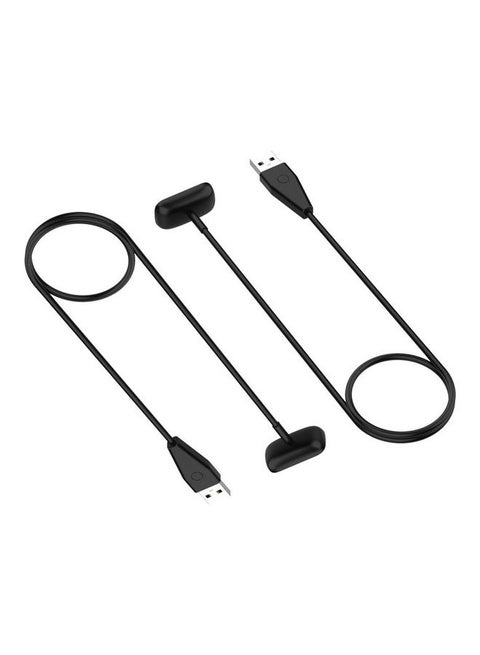 2-Pack of Charging Cable for Fitbit Luxe / Charge 5 / Charge 6 Black