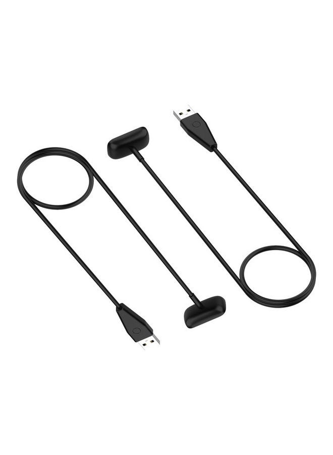 FITME - 2-Pack of Charging Cable for Fitbit Luxe / Charge 5 / Charge 6 Black - Image 1