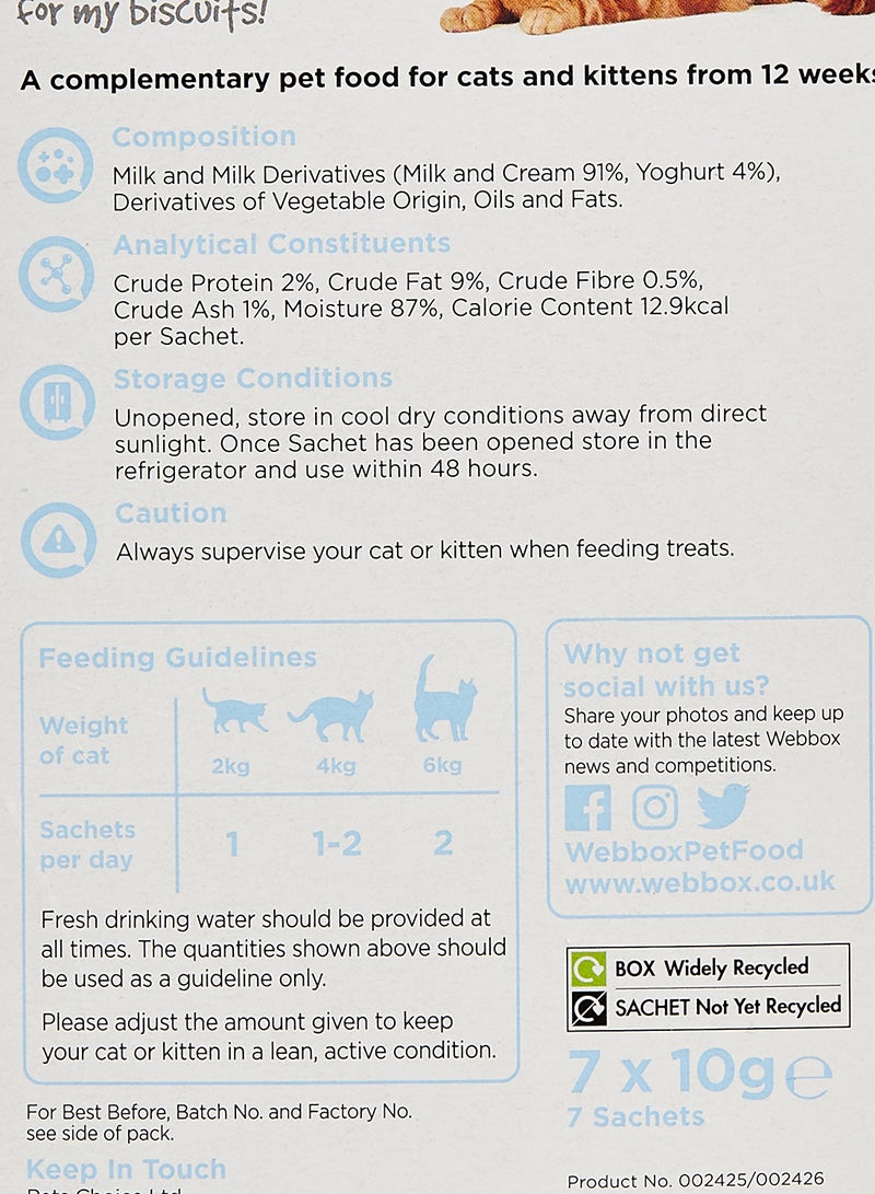 Webbox Lick-E-Lix Milk And Yoghurt Cream 7 Sachets 10grams  - Image 3