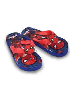Kids Fan Haul X Spiderman LED Flip Flops Red