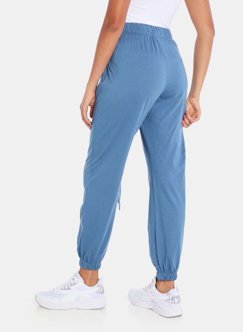 DRIP - Tie-Up Waist Pants Blue - Image 1