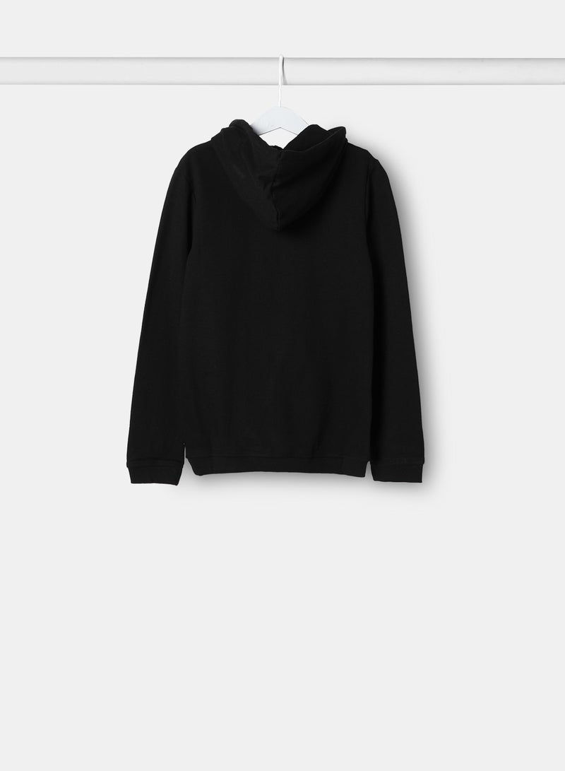 NEON - Girls Hoodie Jet Black - Image 1