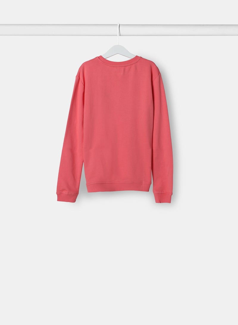 نيون  سويت شيرت للبنات وردي - Image 2