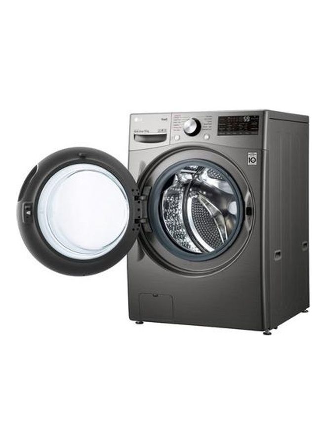 إل جي - غسالة تحميل أمامي تعمل بالبخار مع اتصال واي فاي WF1510XMT فضي - Image 1