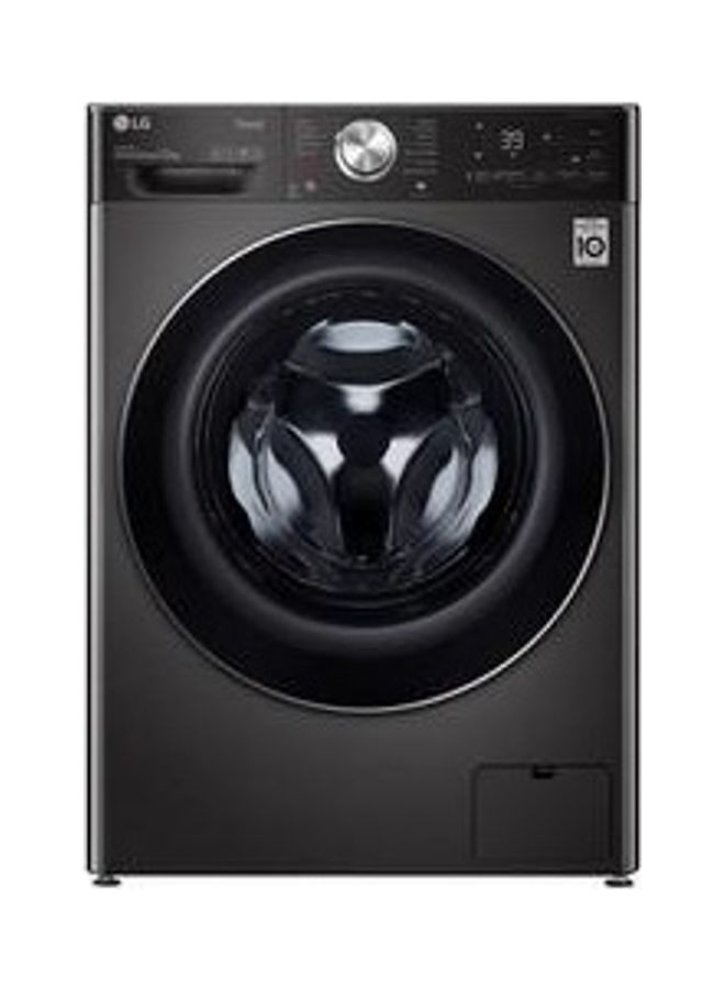 LG - Front Load Steam Washer With Wi-Fi Connectivity WFV1214BST1 Black Steel - Image 1