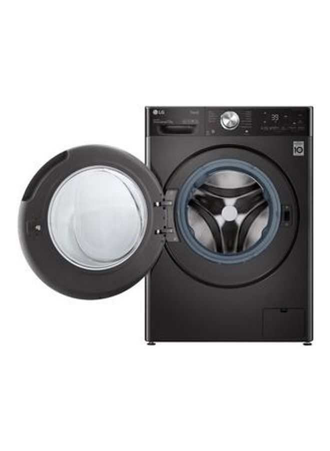 LG - Front Load Steam Washer With Wi-Fi Connectivity WFV1214BST1 Black Steel - Image 1
