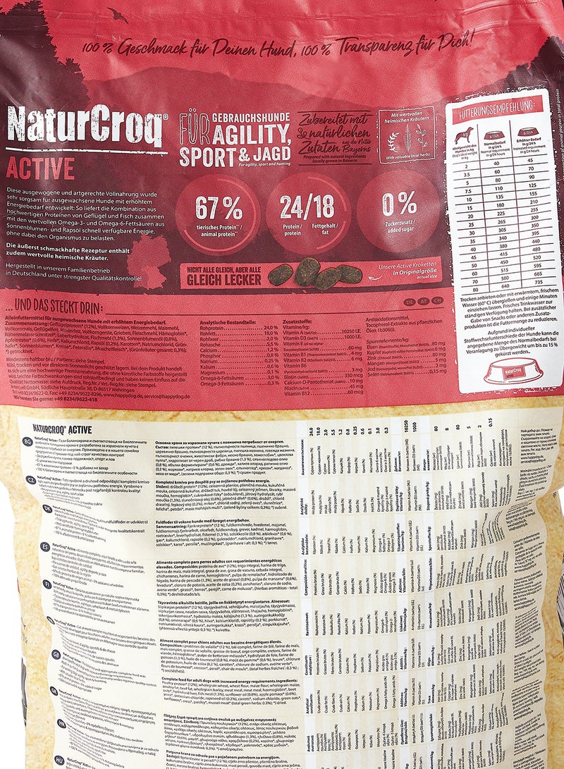 HAPPY DOG - Naturcroq Active Dry Food 15kg - Image 1