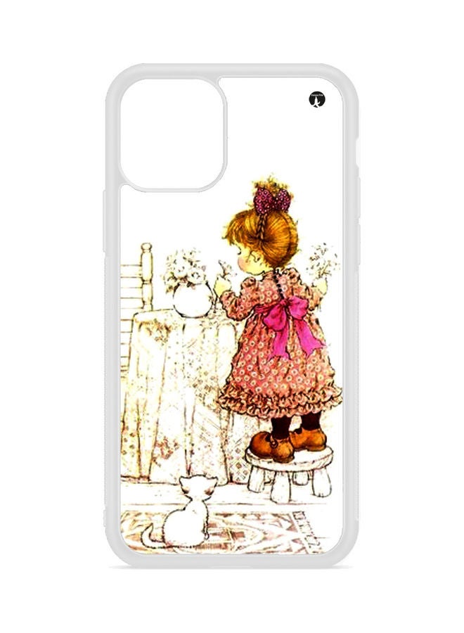 بي بي غطاء حماية واق لهاتف أبل آيفون 13 برو ماكس بتصميم فتاة تضع الزهور في المزهرية متعدد الألوان - Image 1