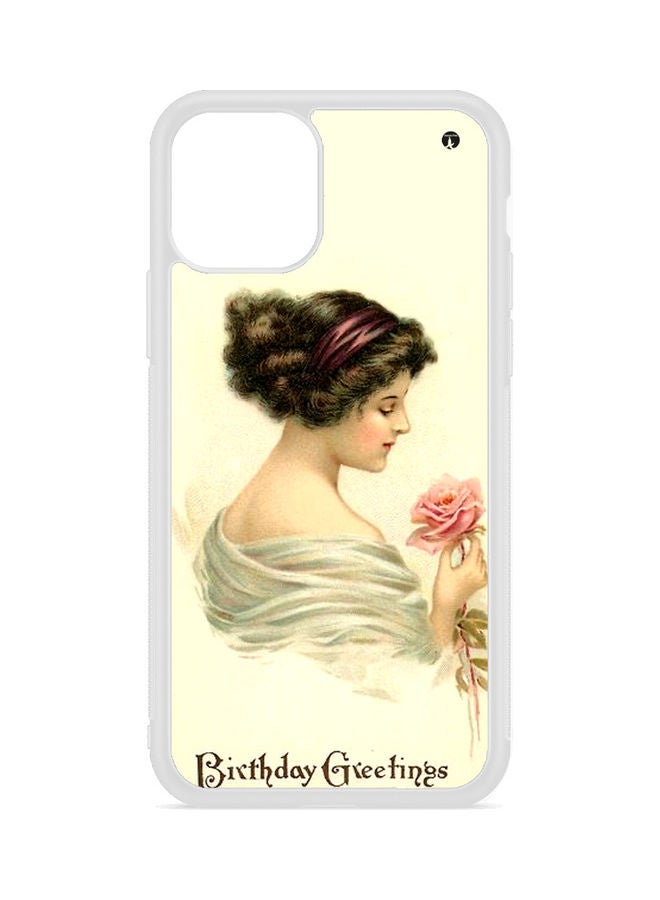 BP Protective Case Cover For Apple iPhone 13 Pro Max A Beautiful Woman Holds Rose Multicolour - Image 1