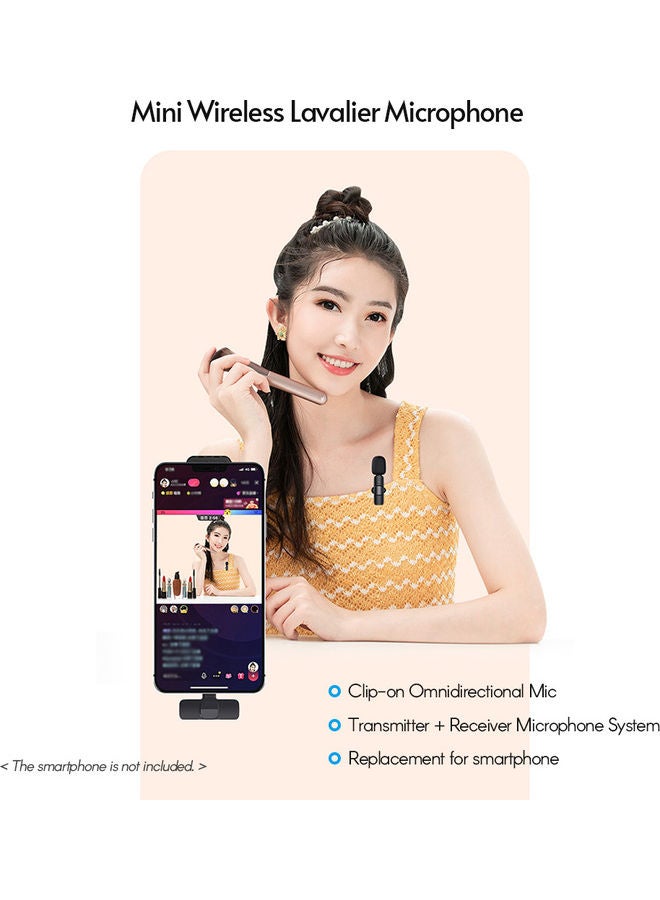 Mini Wireless Clip-on Omnidirectional Mic Black  - Image 3