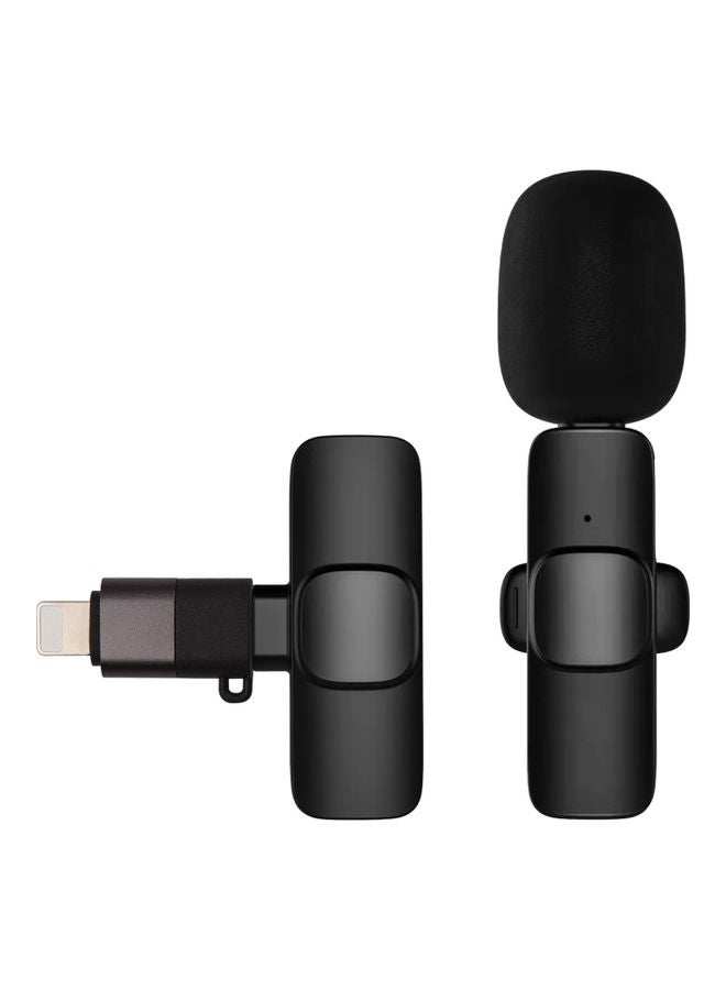 Mini Wireless Clip-on Omnidirectional Mic Black  - Image 1