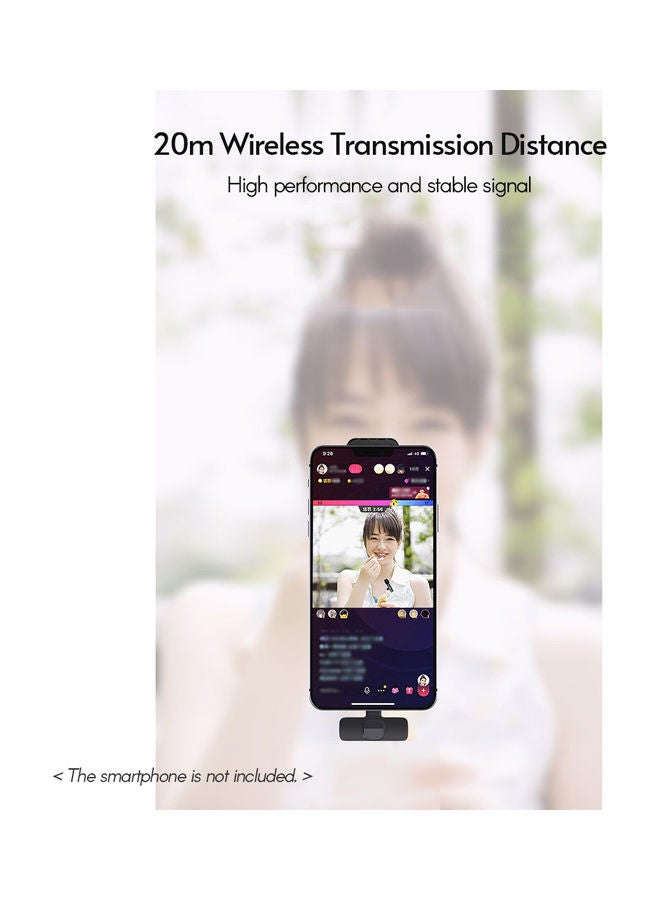 Mini Wireless Clip-on Omnidirectional Mic Black  - Image 2