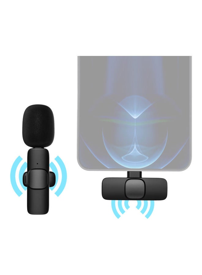 Mini Wireless Lavalier Microphone JE-D11087-1 Black  - Image 3