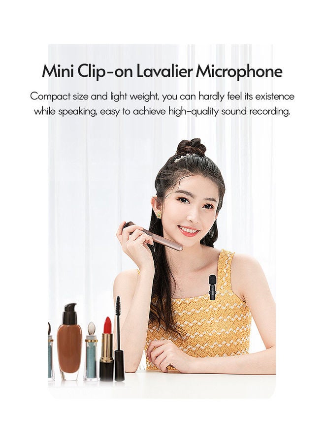 Mini Wireless Lavalier Microphone JE-D11087-1 Black  - Image 5