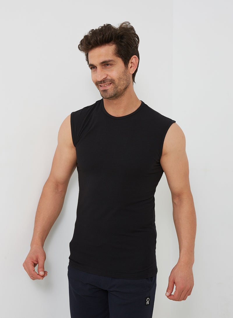 DICE Sleeveless Muscle Undershirt Black - Image 1