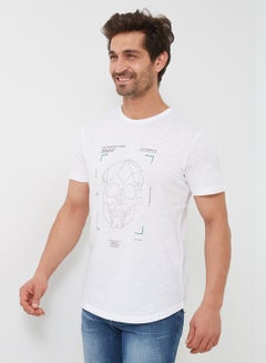 Skull Graphic Print T-Shirt White