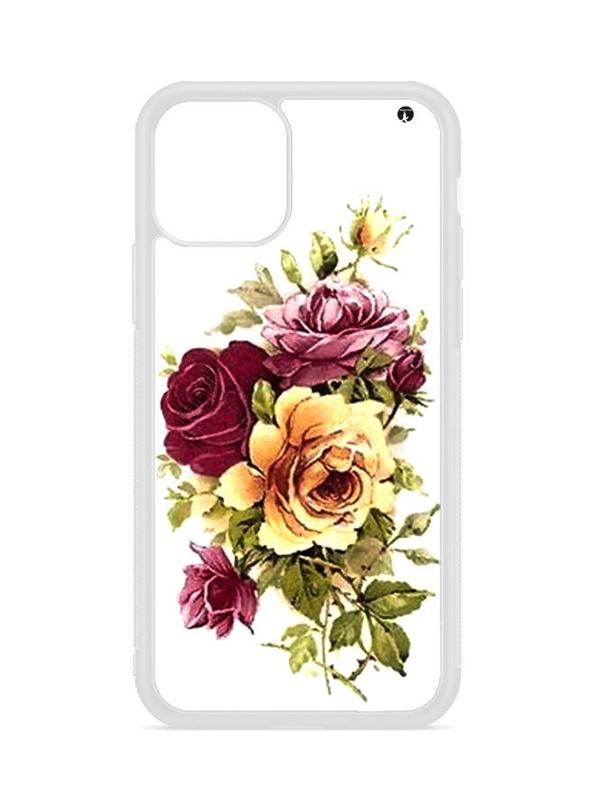 بي بي غطاء حماية واق بتصميم زهور جميلة لهاتف أبل آيفون 13 متعدد الألوان - Image 1