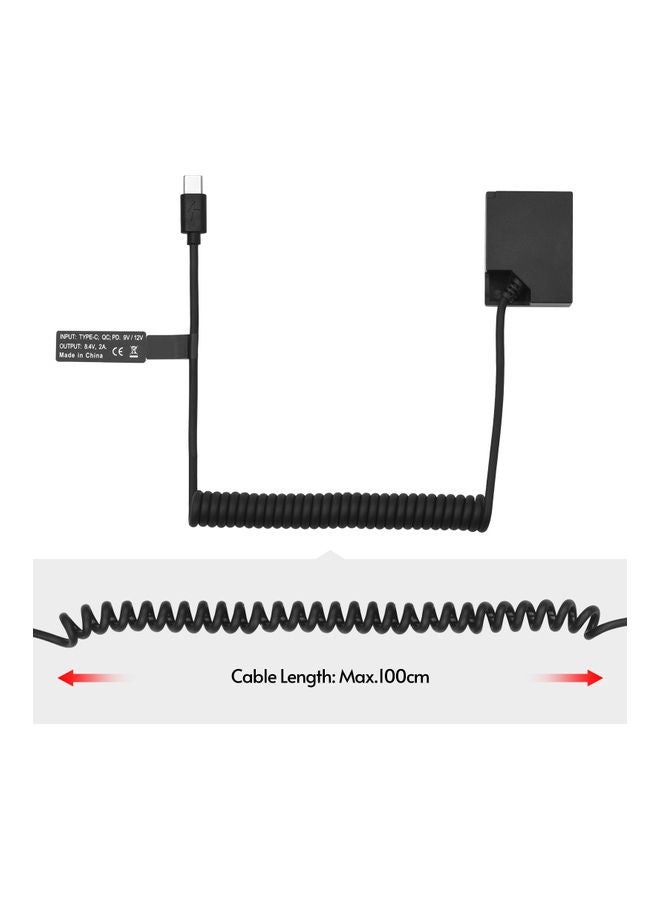 ANDOER - Dummy Battery USB-C Coupler Adapter Black - Image 1