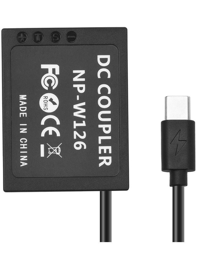 ANDOER - Dummy Battery USB-C Coupler Adapter Black - Image 1