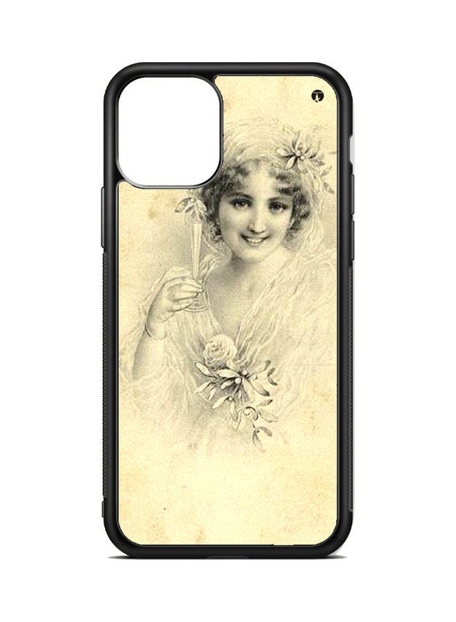 بي بي غطاء حماية واق لهاتف أبل آيفون 13 برو ماكس بلون جميل للنساء بيج/ أسود - Image 1